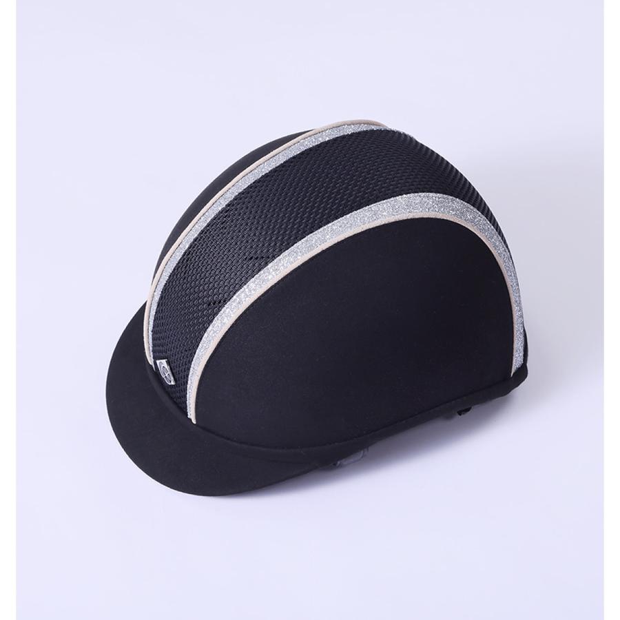 乗馬 ヘルメット CHARLES OWEN MyAyr8 マイクロスエード シルバースパークリートリム 乗馬用品 馬具_3
