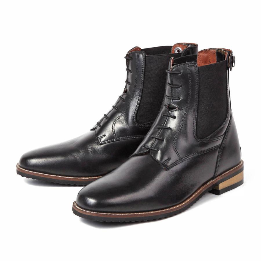 乗馬 ブーツ 乗馬用 EQULIBERTA バックファスナー 編み上げ 本革 ショートブーツ 乗馬用品 馬具 |  | 02