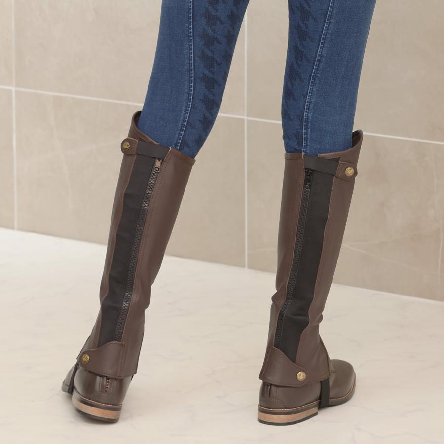 乗馬 チャップス ゲートル EQULIBERTA ソフトレザーハーフチャップス  