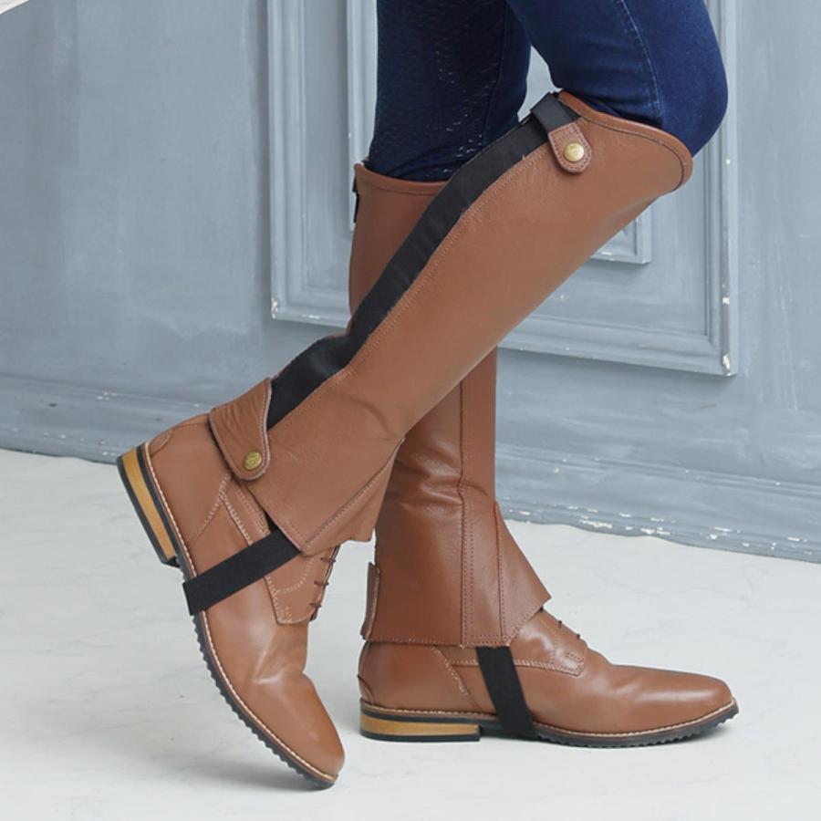 乗馬 チャップス ゲートル EQULIBERTA ソフトレザーハーフチャップス  