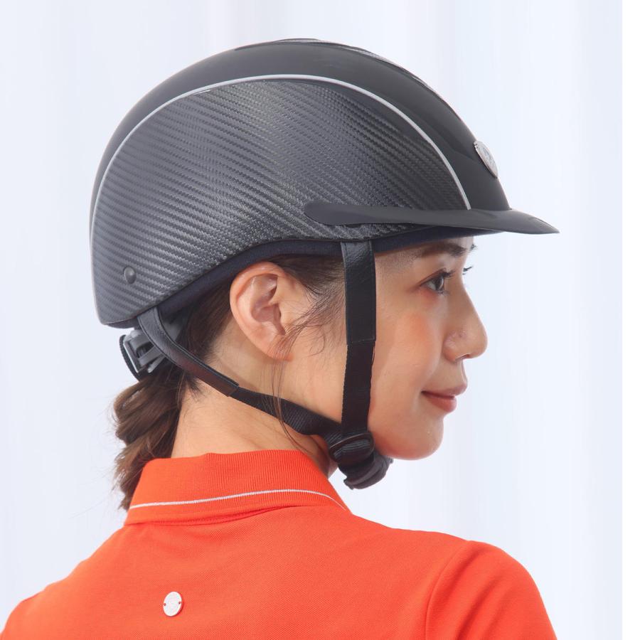 乗馬ヘルメット 乗馬用 EQULIBERTA サイドカーボン ダイヤル調整  
