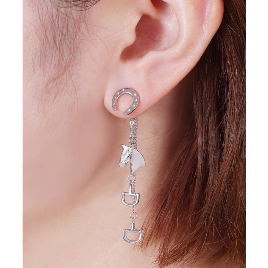 乗馬 ピアス イヤリング JODHPURS ホースチャーム 4way シルバーピアス