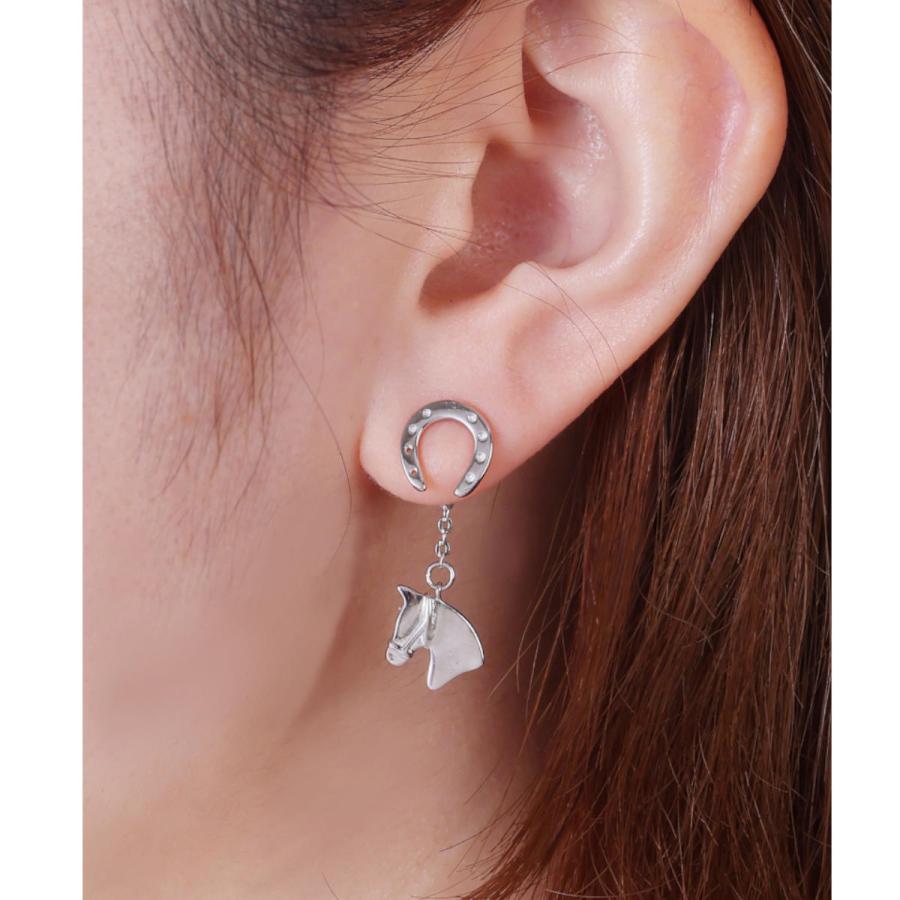 乗馬 ピアス イヤリング JODHPURS ホースチャーム 4way シルバーピアス