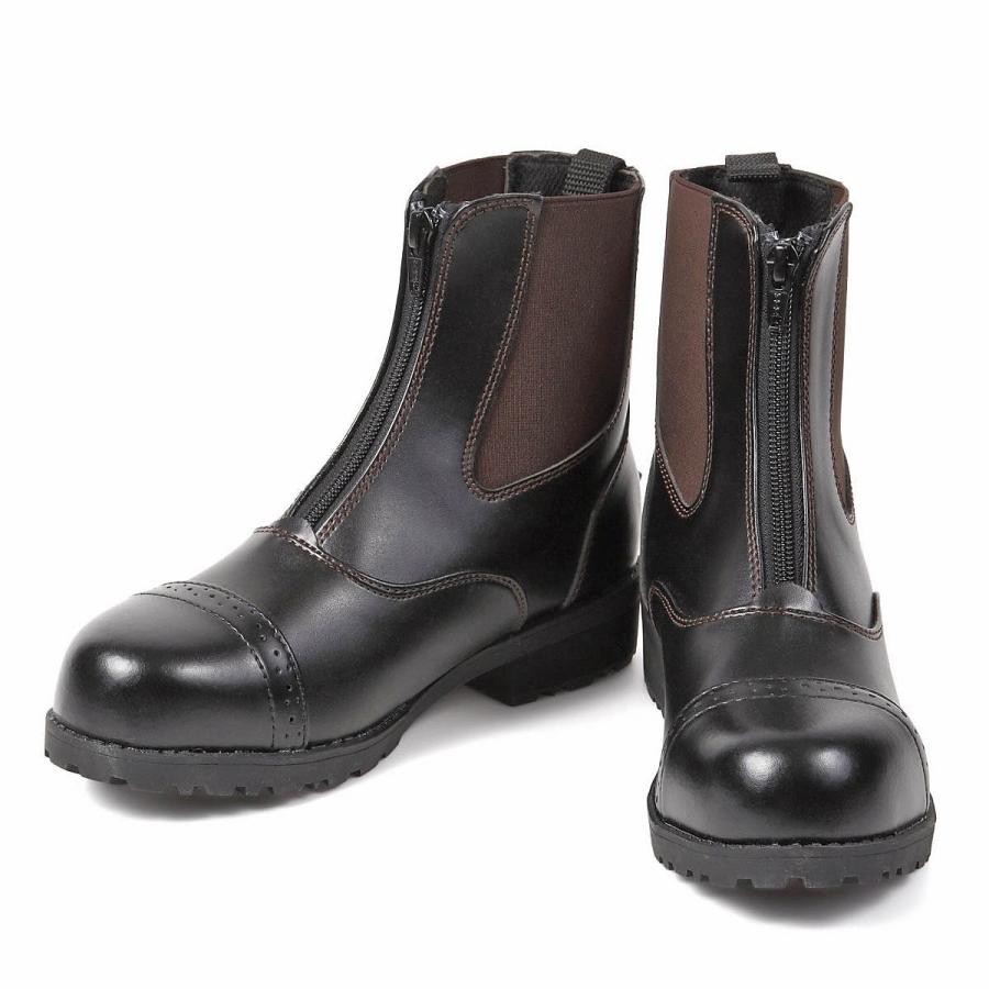 乗馬 ブーツ 乗馬用 JODHPURS 合皮セーフティショートブーツ 乗馬用品 馬具 |  | 03