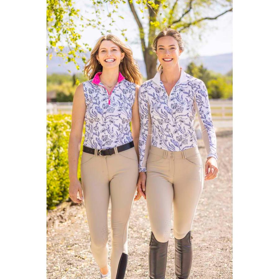 乗馬 機能性シャツ KASTEL DENMARK フレンチチューリップ UVカット ジップシャツ 長袖 レディース 乗馬用品 馬具 |  | 02