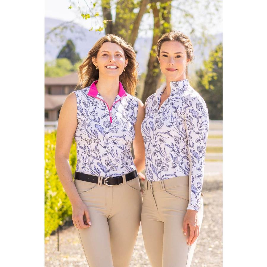 乗馬 機能性シャツ KASTEL DENMARK フレンチチューリップ UVカット ジップシャツ 長袖 レディース 乗馬用品 馬具 |  | 03