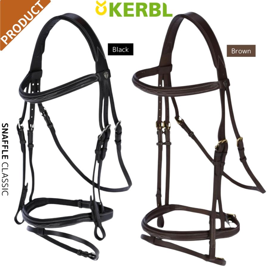 乗馬 頭絡 額革 KERBL スナッフル クラシック 乗馬用品 馬具 : 乗馬