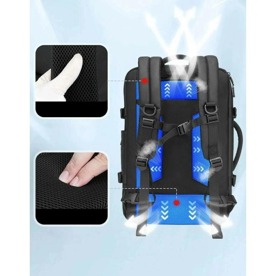 真空圧縮 リュック ポンプ付き エア真空 バックパック メンズ 17インチ