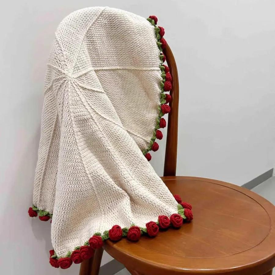 花束ブランケット ブーケブランケット かぎ針編み・ニット製・手編み