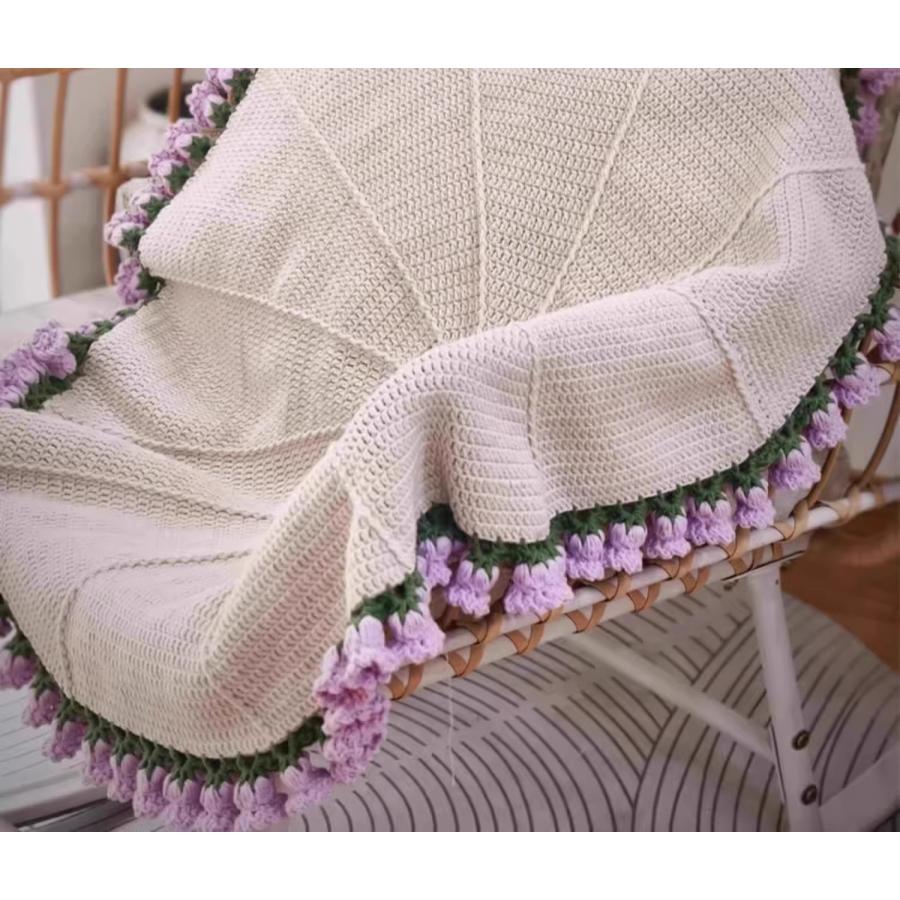 花束ブランケット ブーケブランケット かぎ針編み・ニット製・手編み