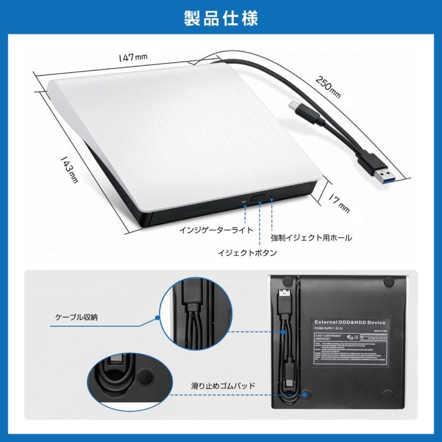 DVDドライブ 車載用 DVD 外付け USB3.0 車用cdプレイヤー 簡単接続