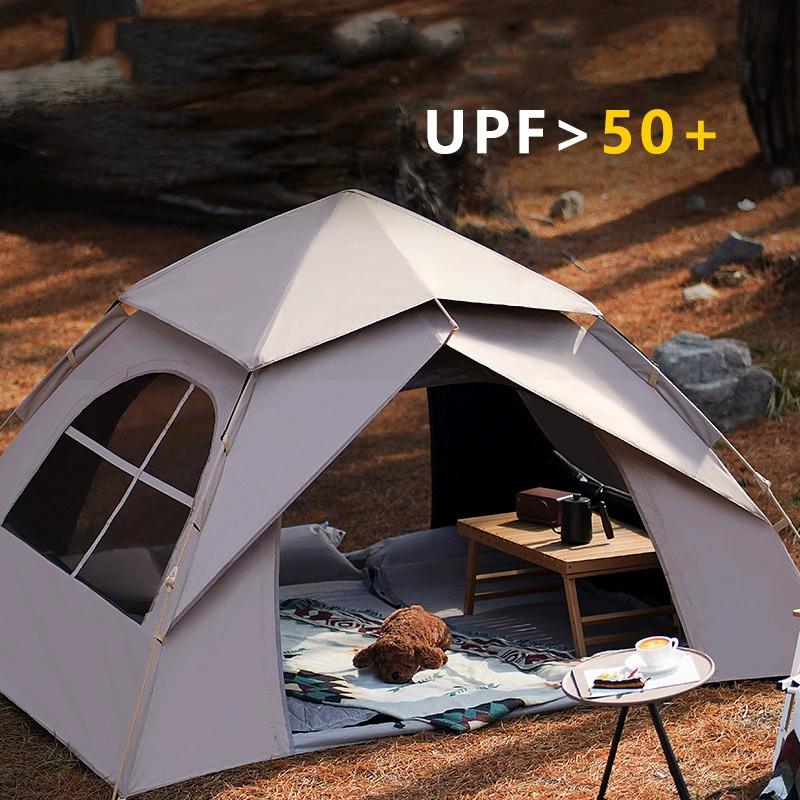 ワンタッチテント シルバーコーティング 自動開閉 5秒設営 UV高遮光