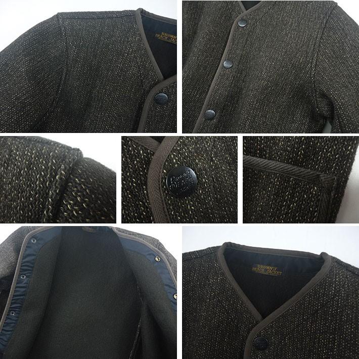 BROWN'S BEACH NO COLLAR JACKET 美品 BROWN'S BEACH JACKET ブラウンズビーチ NO COLLAR BBJ10-009