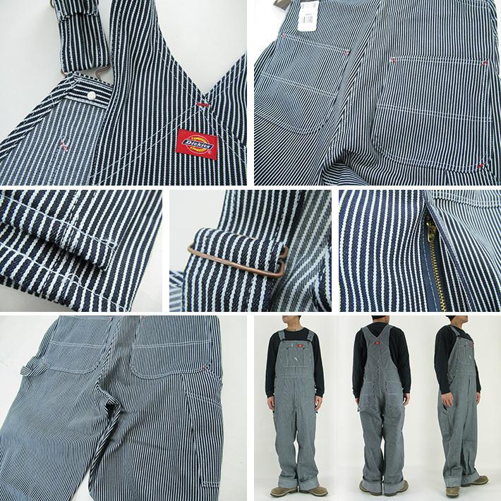Dickies（ディッキーズ） Bibオーバーオール ヒッコリーストライプ