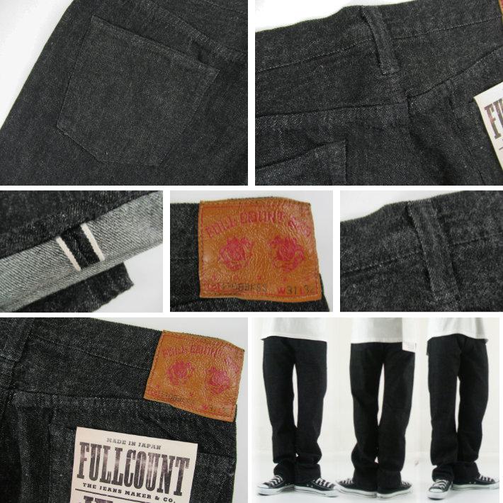 FULLCOUNT フルカウント 1108BKSS SLIM STRAIGHT BLACK (Super Smooth)の画像