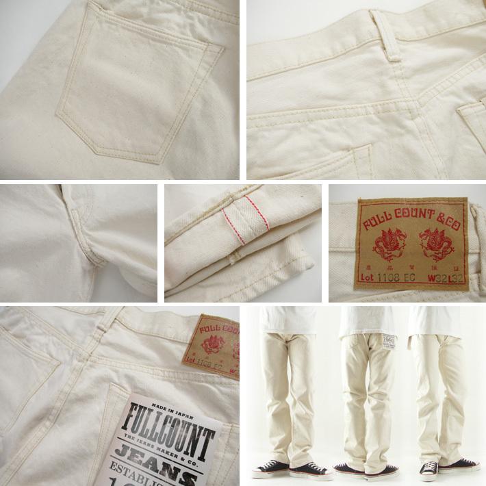 FULLCOUNT フルカウント 1108EC エクリュ 生成り Ecru Selvedge