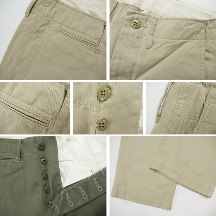 FULLCOUNT フルカウント チノパン ワイドストレート U.S. ARMY CHINO 41 KHAKI｜joenet｜06