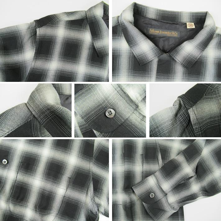 FULLCOUNT（フルカウント） オープンカラーシャツ Rayon Check Open
