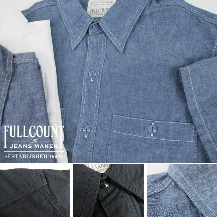 FULLCOUNT（フルカウント） 半袖 シャンブレーシャツ : カジュアル
