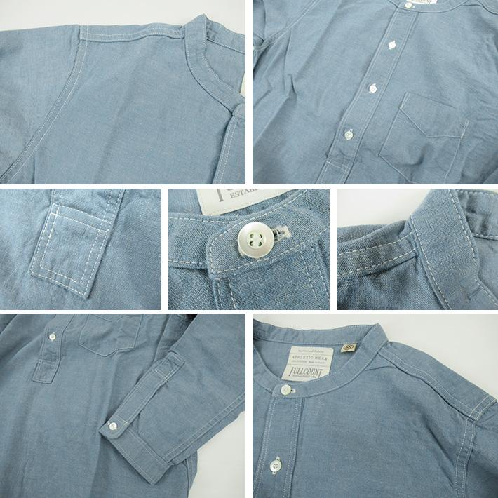 FULLCOUNT（フルカウント） ラウンドカラー プルオーバー シャンブレー