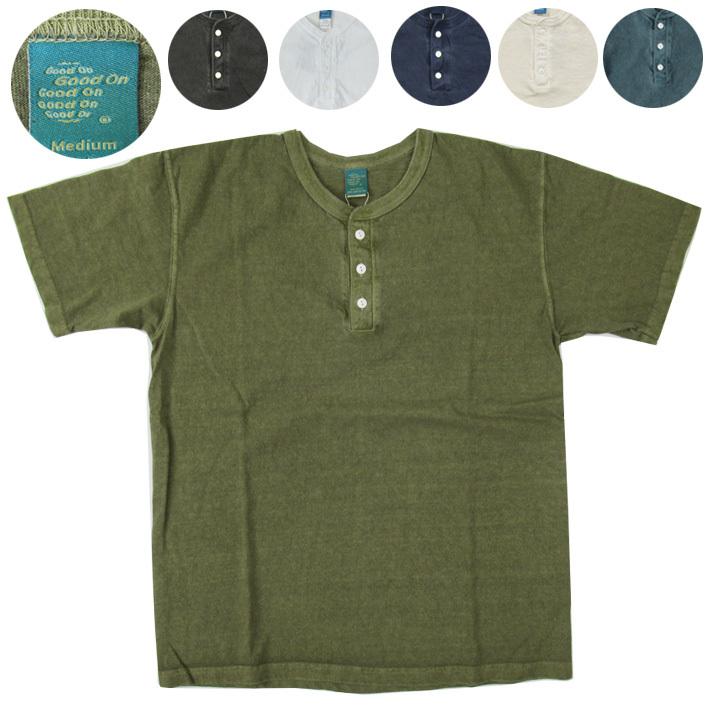 4点まとめ売り GOOD ON ヘンリーネック クルーネック ピグメント加工 M GOOD ON（グッドオン） Tシャツ ヘンリーネック 半袖Tシャツ