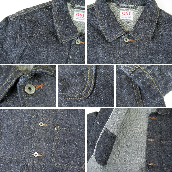 鬼デニム 03502LS カバーオール 13.5oz ロングスラブデニム