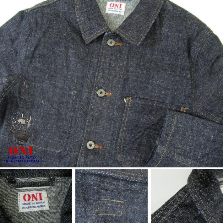 鬼デニム 03502LS カバーオール 13.5oz ロングスラブデニム