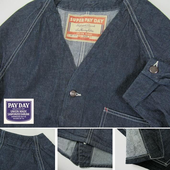 PAYDAY エンジニアジャケット デニムカバーオール PAYDAY ペイデイ エンジニアジャケット カバーオール INDIGO 50