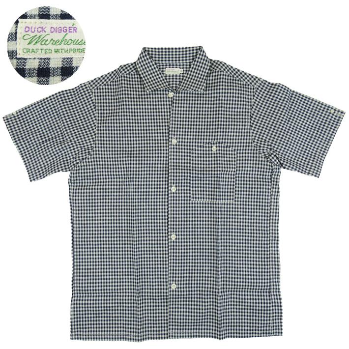 WAREHOUSE Lot 3091 ギンガムチェックシャツ WAREHOUSE（ウエアハウス） Lot 3091 S/S OPEN COLLAR SHIRTS ギンガム
