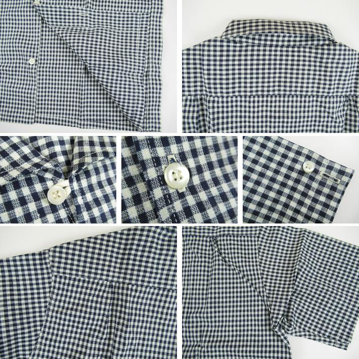 WAREHOUSE Lot 3091 ギンガムチェックシャツ WAREHOUSE（ウエアハウス） Lot 3091 S/S OPEN COLLAR SHIRTS ギンガム