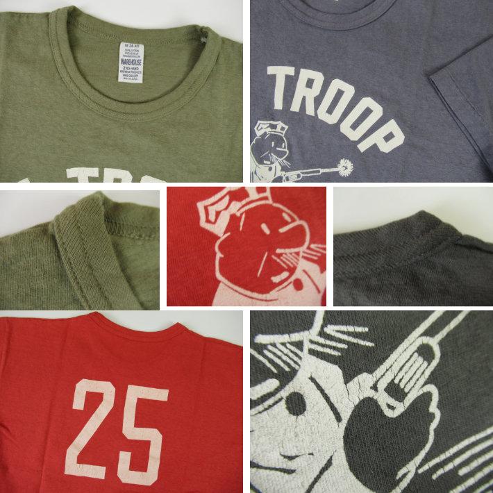WAREHOUSE（ウエアハウス） Lot.4064 Tシャツ F TROOP : カジュアル