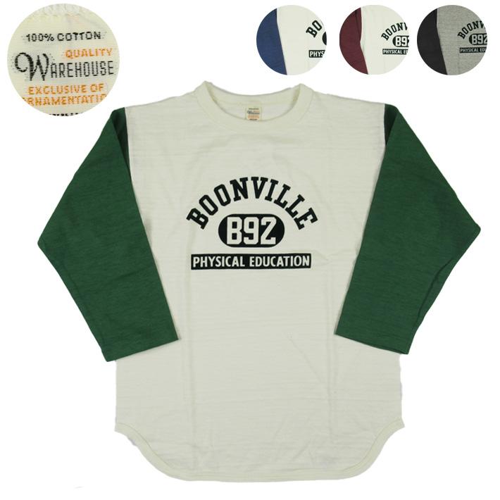 WAREHOUSE（ウエアハウス） Lot 4800 7分袖ベースボールT BOONVILLE