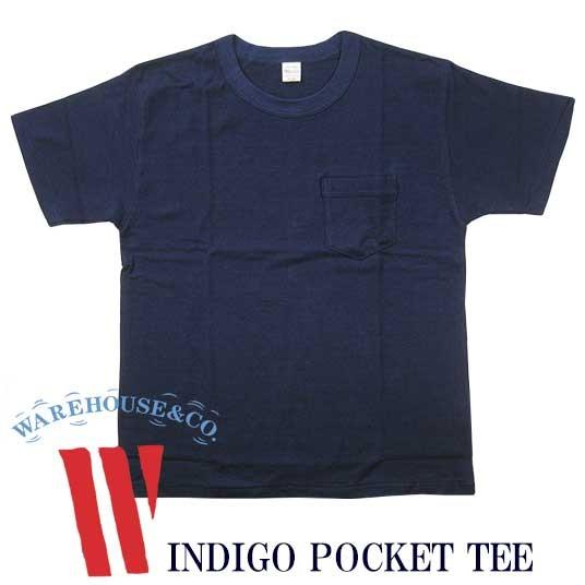 ウエアハウス ポケットTシャツ　インディゴ WAREHOUSE（ウエアハウス） Lot.4053 インディゴポケットTシャツ