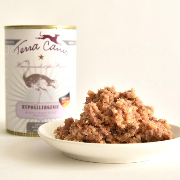 テラカニス ハイポアレルジェニック オーストリッチ 400g ドッグフード ウェットフード 手作り食 アレルギー グルテンフリー ラクトフリー ダチョウ肉 | 