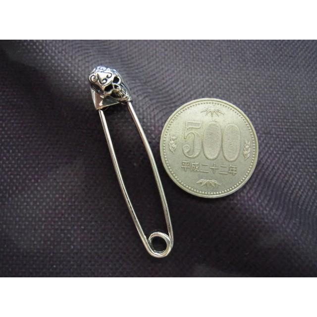 シルバー925製 銀の安全ピン クリップ スカル B : JOHNBLAZE - 通販