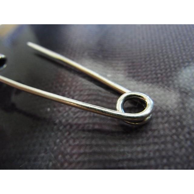 シルバー925製 銀の安全ピン クリップ スカル B : JOHNBLAZE