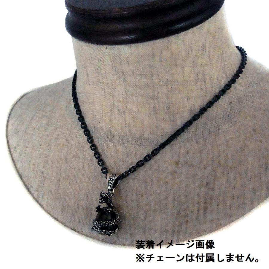 シルバー925製 ペンダントトップ 龍 ドラゴン 天然石 タイガー