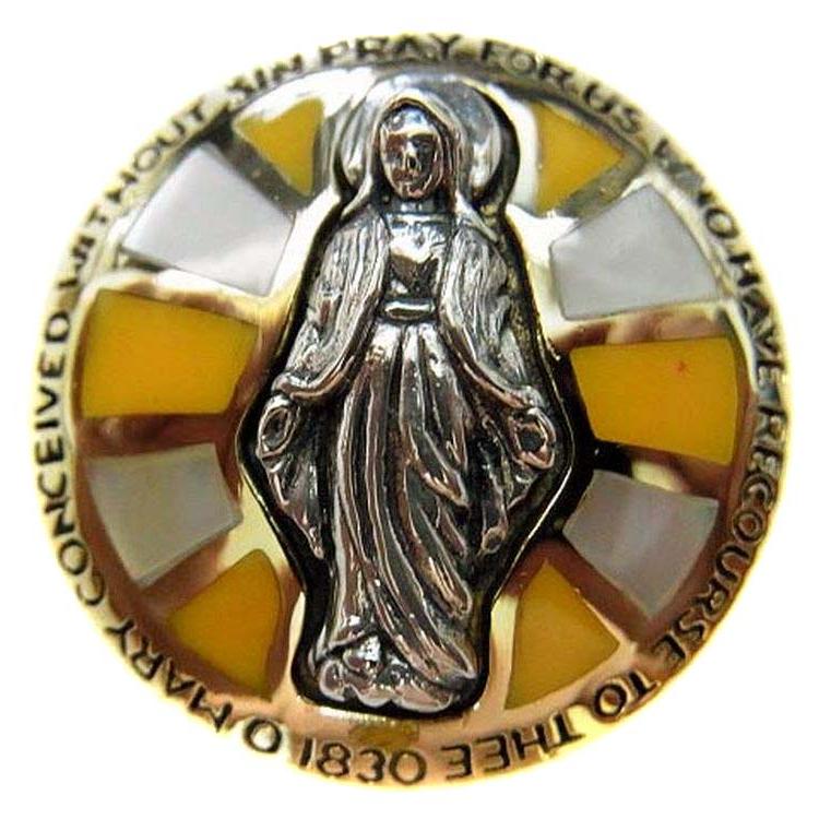 MARIA 後光の聖母マリア像 コンチョCONCHO シルバー925+真鍮製