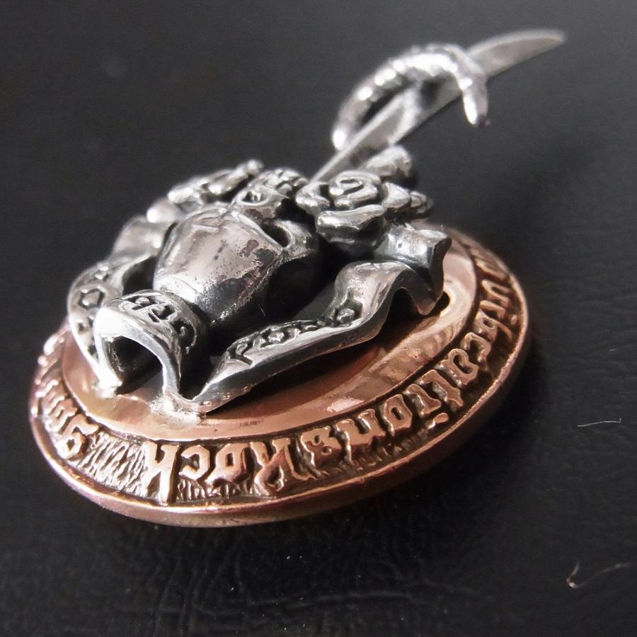 コンチョ ネジ式 スカルモンスター ローズ ダガー 薔薇 剣 髑髏 シルバ