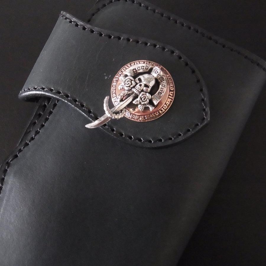 コンチョ ネジ式 スカルモンスター ローズ ダガー 薔薇 剣 髑髏 シルバ