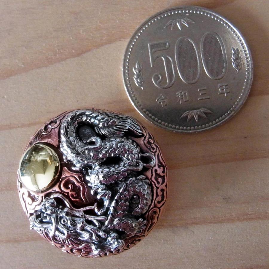 飾りボタン コンチョ ネジ式 ムーンドラゴン 満月 昇り龍 和柄 龍