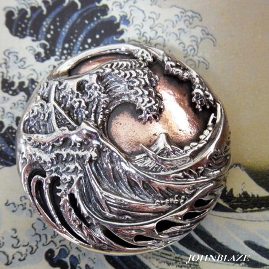 飾りボタン コンチョ ネジ式 浮世絵 和柄 葛飾北斎 富嶽三十六景