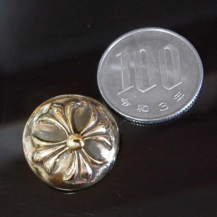 金色の彫刻模様　龍　ボタン　帯留め　コンチョ　ブレスレット　K18 PT900 コンチョ ボタン 金色 十字架 クロス フープ 輪っか ブレスレット