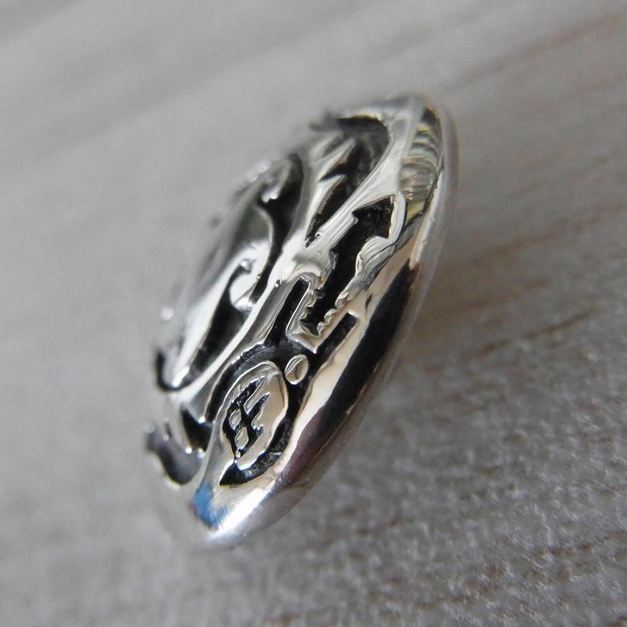 シルバ−925製 コンチョ コンチョボタン ループ 輪っか ネイティブ 龍