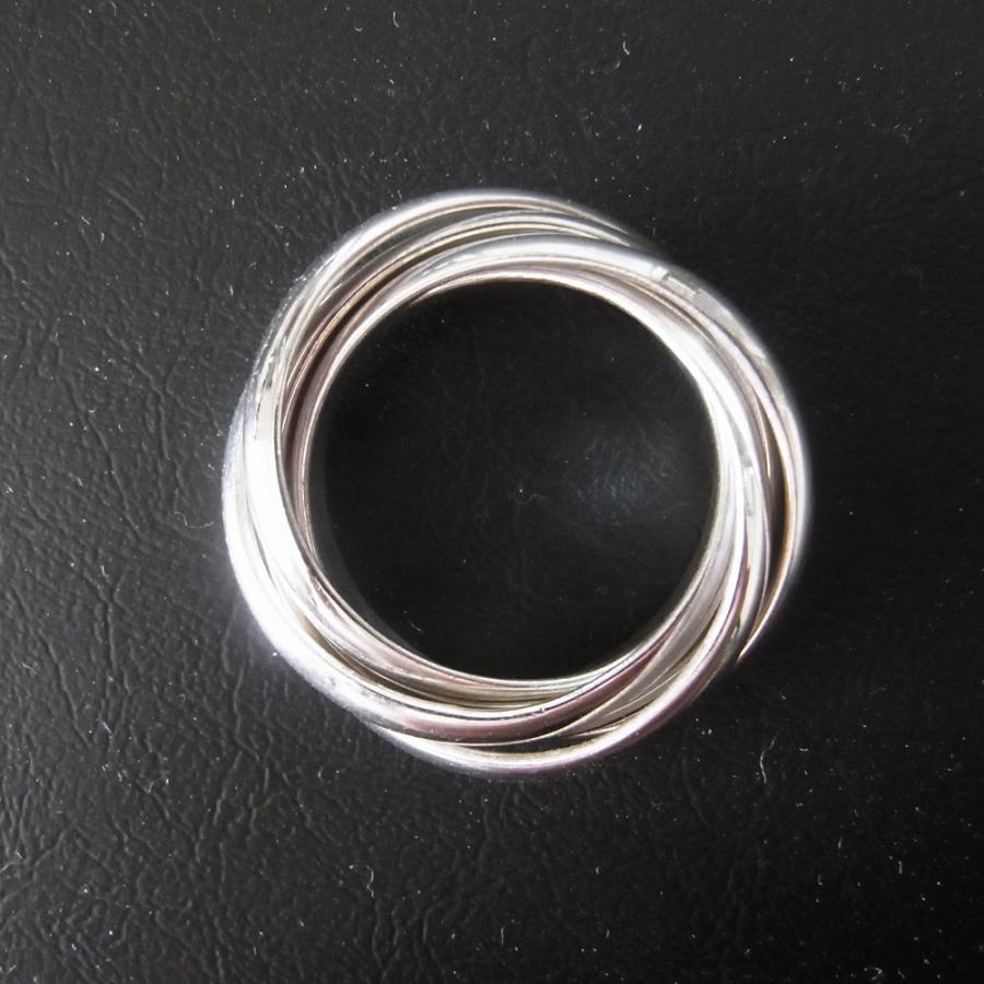 シルバー925製 5連 リング 3.8mm幅 メンズ レディス 男女兼用 ユニ