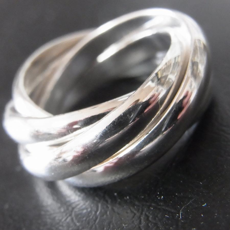 シルバー925製 5連 リング 3.8mm幅 メンズ レディス 男女兼用 ユニ