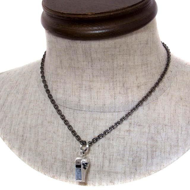 シルバー925製 ペンダントトップ 笛 ホイッスル 髑髏 スカル ガイコツ