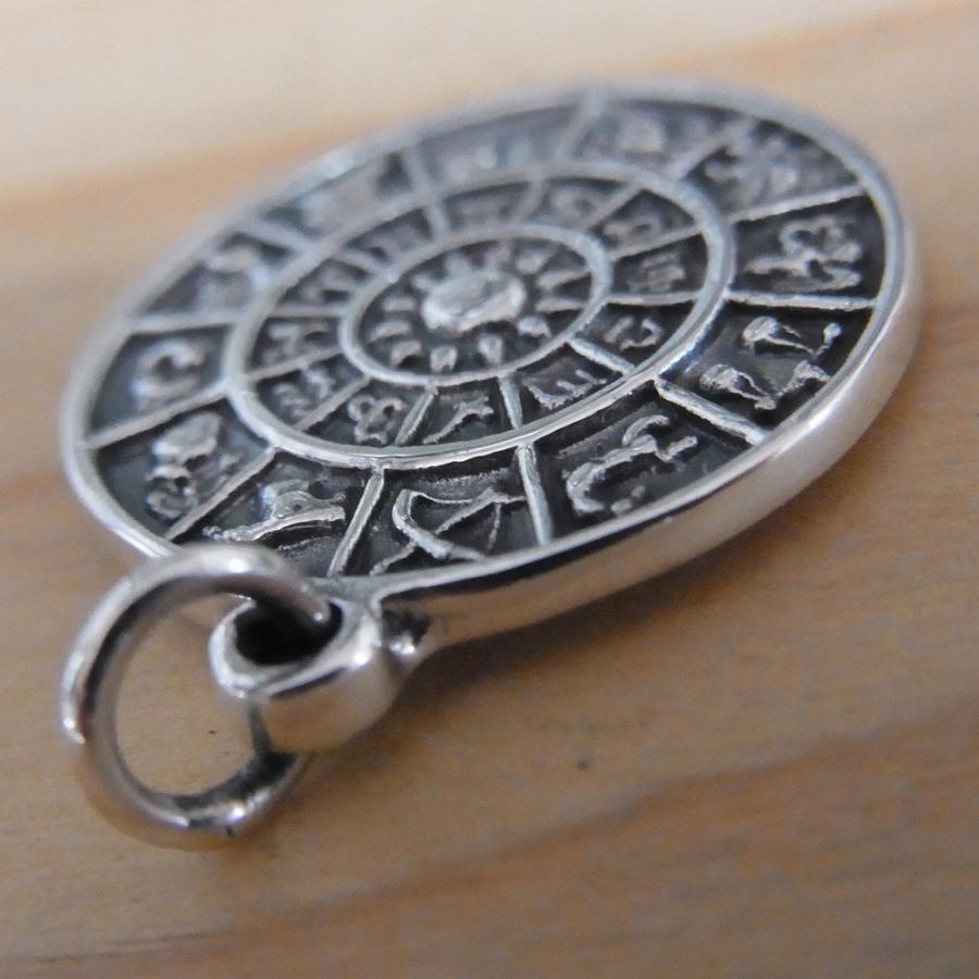 シルバー925製 ペンダントトップ 西洋占星術 12星座 サイン 太陽 横道