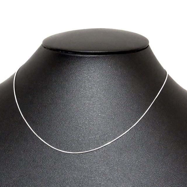 イタリア製 40cm 45cm 50cm 幅0.6mm 極細 スネーク ネックレス