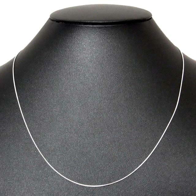 イタリア製 40cm 45cm 50cm 幅0.6mm 極細 スネーク ネックレス
